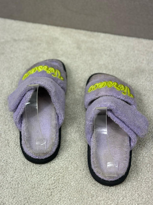 Kids Versace purple towelling logo Slider (EU 34)