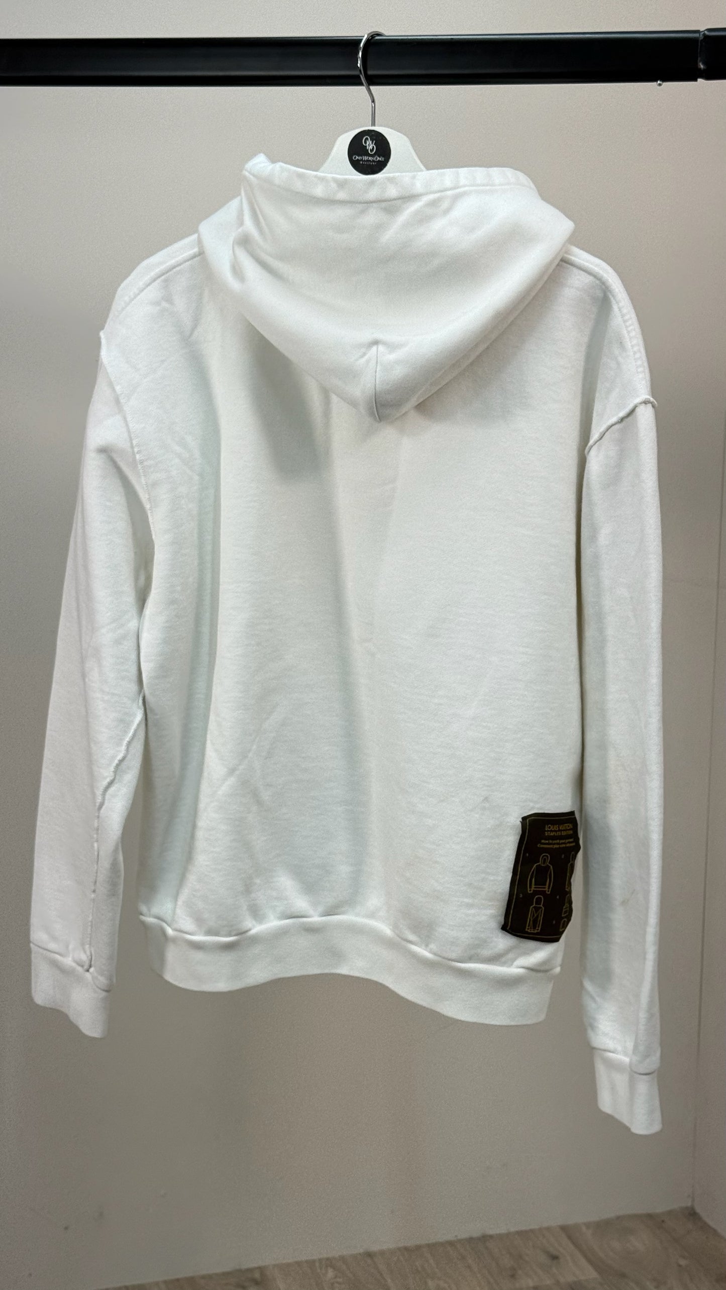 Louis Vuitton White Care Inside Out Hoodie - XXXXL