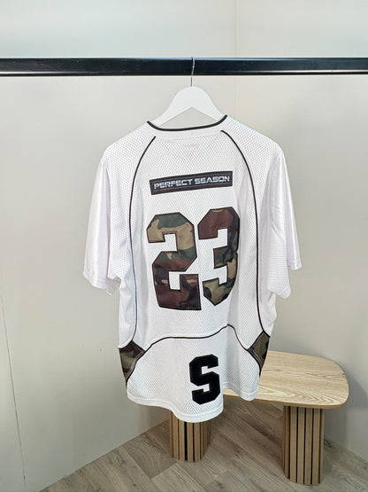 Supreme White Camo 23 Football Jersey - Large