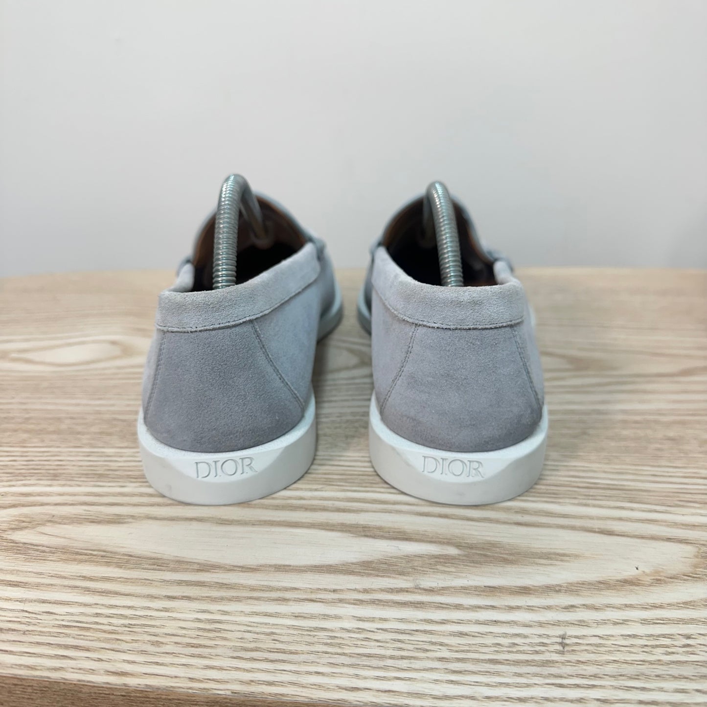 Dior Granville Light Grey Suede Oblique Loafer – UK 8