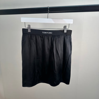 Tom Ford Black Silk Satin Skirt – Small