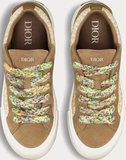Dior B33 Khaki Oblique Suede Trainers – UK 8