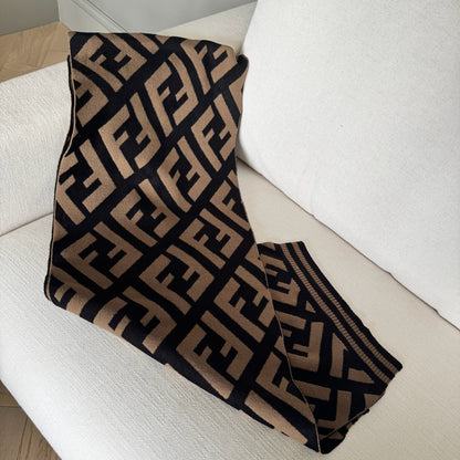 Fendi Black FF Print Scarf