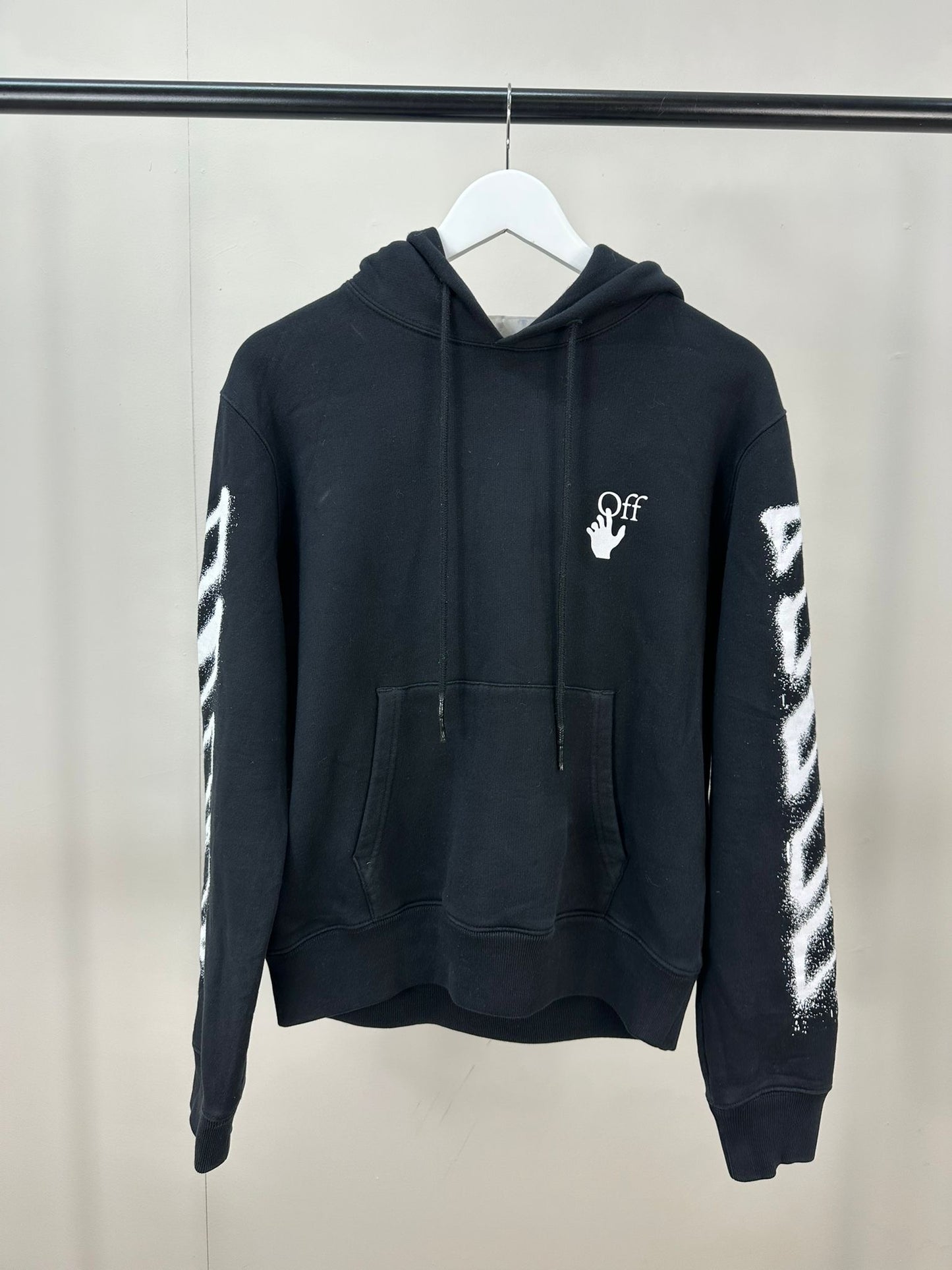 Off-White Black Spray Paint Cross Jumper - Small