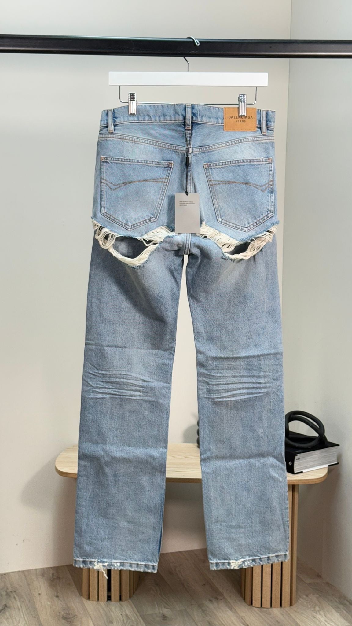 Balenciaga Unisex Blue Distressed Jeans - Brand New In Tags 27