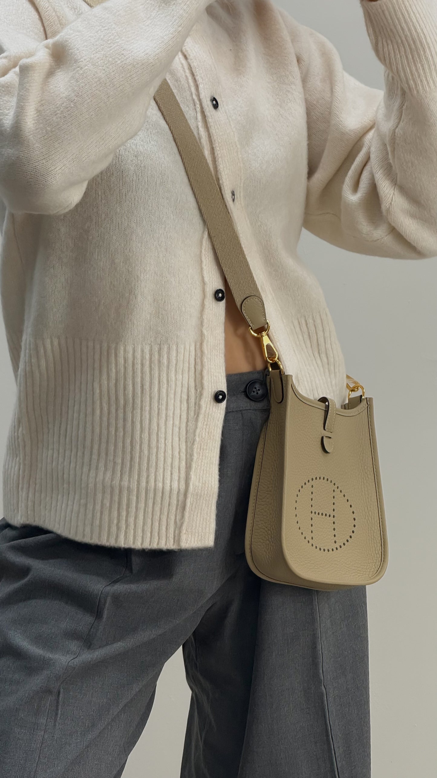 Hermès Mini Evelyne 16 Trench Gold Hardware, Brand New