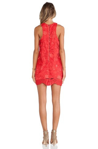 Lovers + Friends Orange Floral Dress – Small