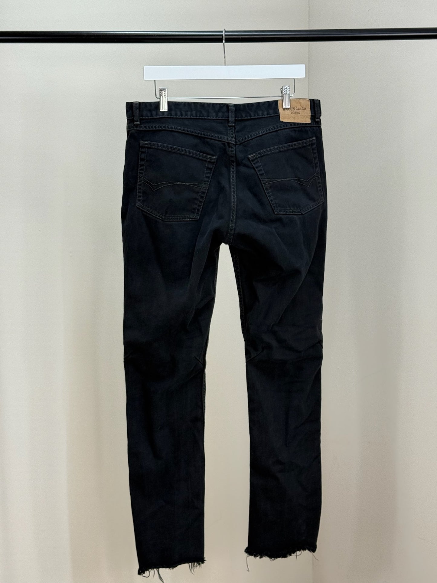 Balenciaga Black logo on back black jeans - 34