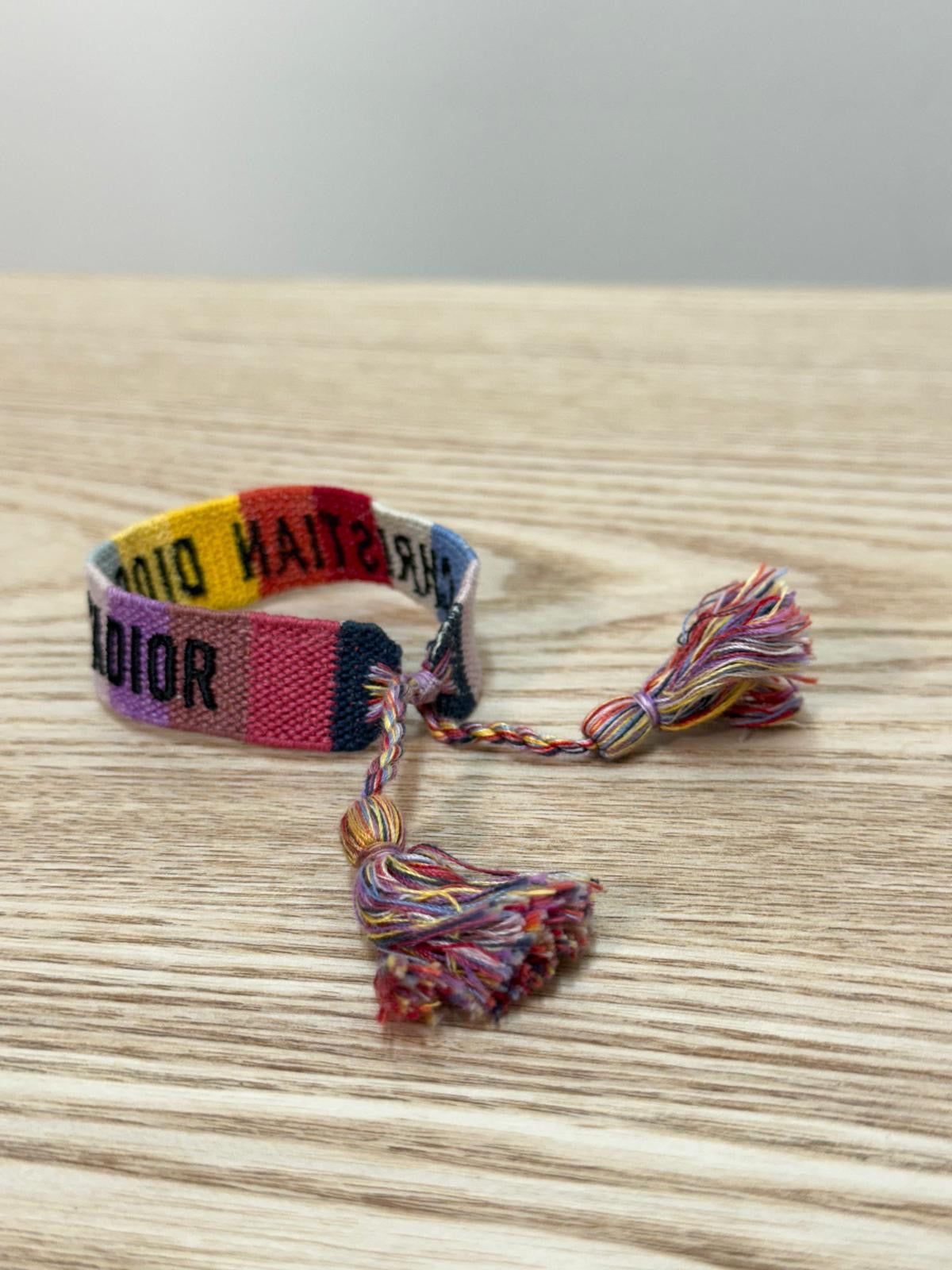 Dior Rainbow Woven 'J'Adior' Friendship Bracelet - One Size