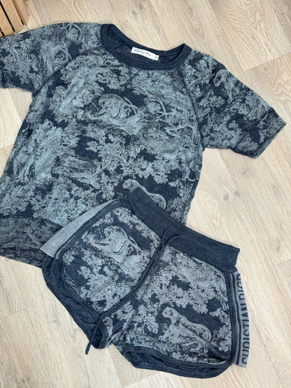 Dior Grey Toile De Jouy Motif Set - UK 8