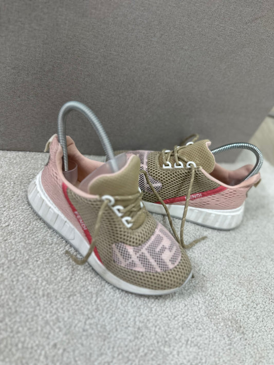 Kids Fendi Pink FF Sage Trainers (EU 33)