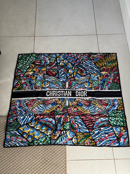 Dior Butterfly Multicolour Silk Square Scarf - One Size
