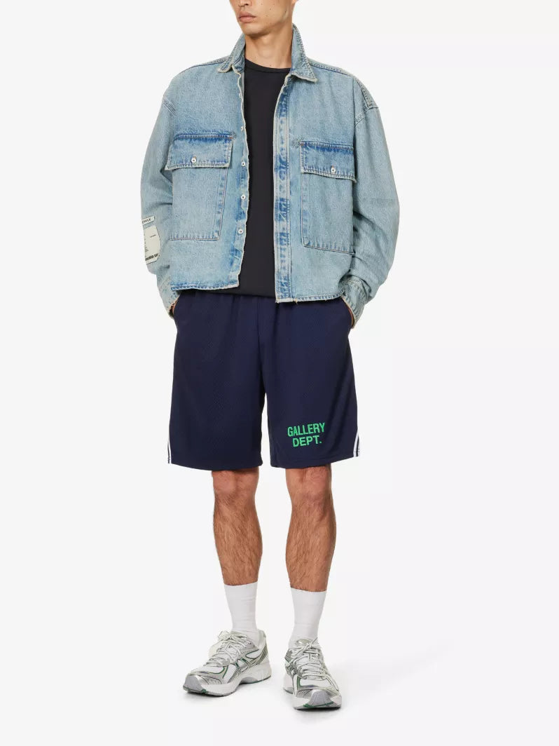 Gallery Dept Navy Stripe Venice Court Shorts – Large