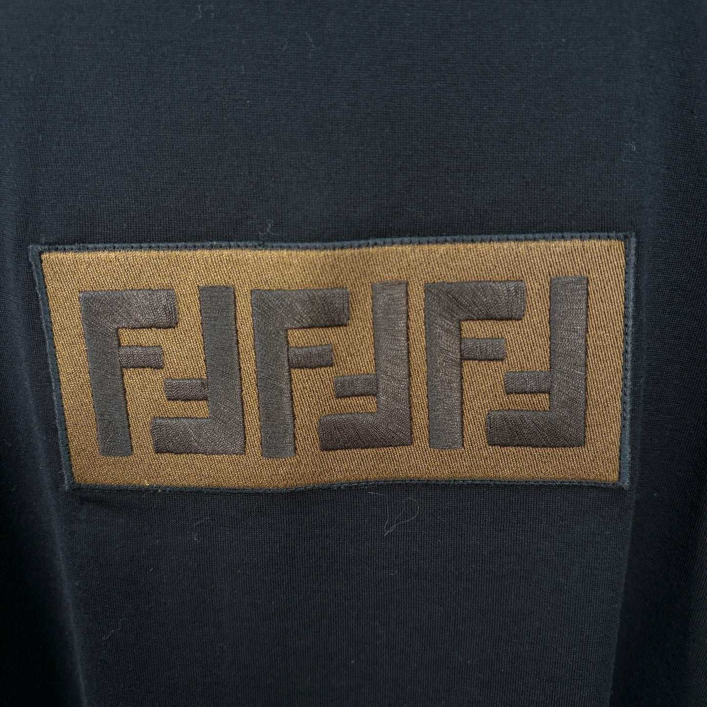 Fendi Black & Tan FF T-Shirt – UK Medium