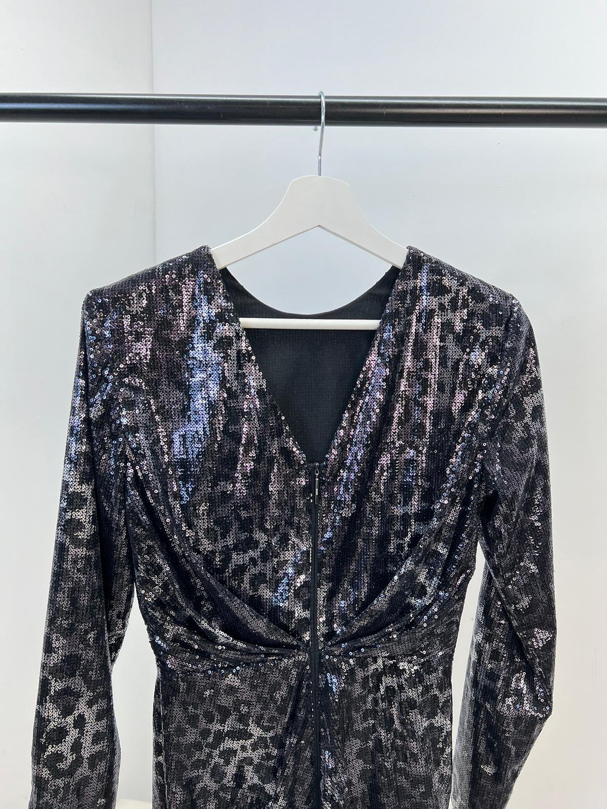 MSGM Multi Leopard Sequin Dress  - Small