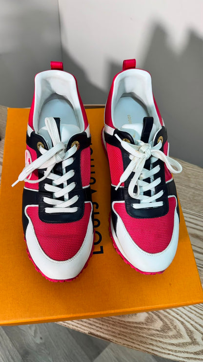 Louis Vuitton Run Away Pink White & Black Trainers - UK 3.5