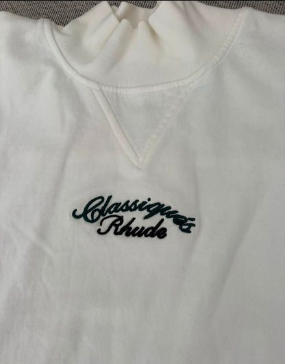 Rhude White Classiques Embroidered Sweatshirt – Small