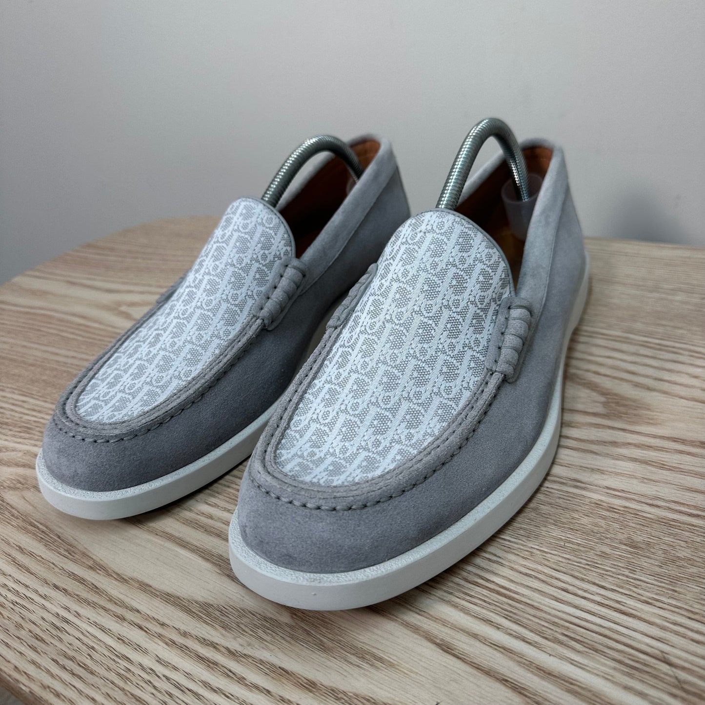 Dior Granville Light Grey Suede Oblique Loafer – UK 8