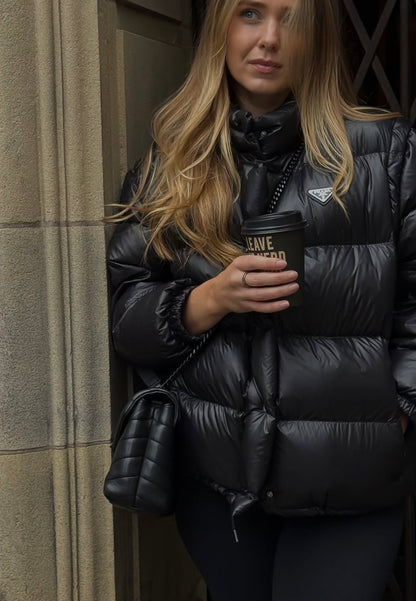 Prada  black re-nylon puffa coat - Small