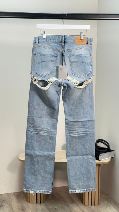 Balenciaga Unisex Blue Distressed Jeans - Brand New In Tags 27