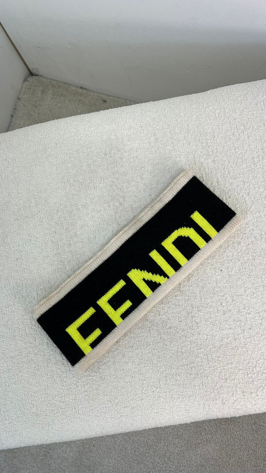 Fendi Black Yellow Head Scalf