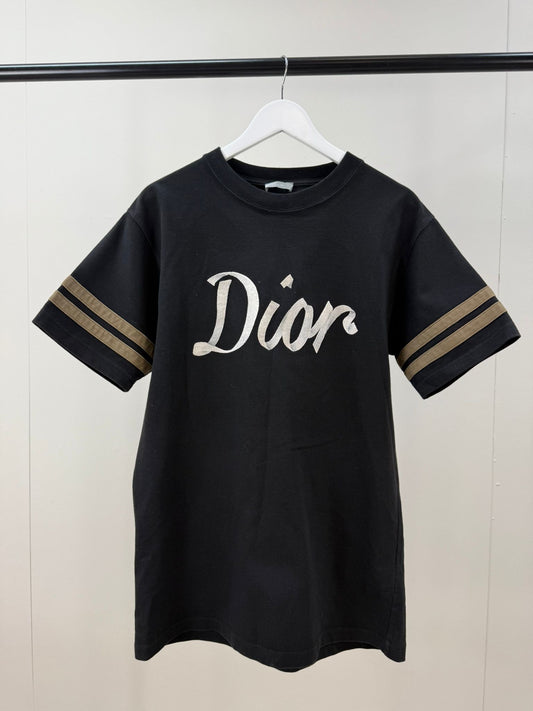 Dior Black Ribbon Logo T-Shirt-Small