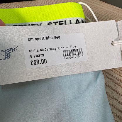 Kids Stella McCartney Blue & Yellow Band Leggings – Brand New Age 4