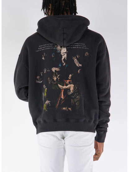 Off-White Mary Skate Black Washed Hoodie – Large