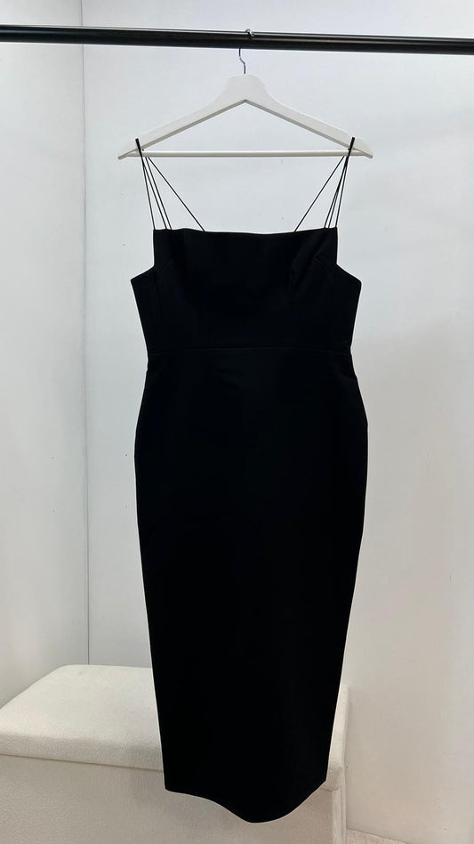 Alex Perry Black Strap Zip Up Dress , Brand New - UK 12