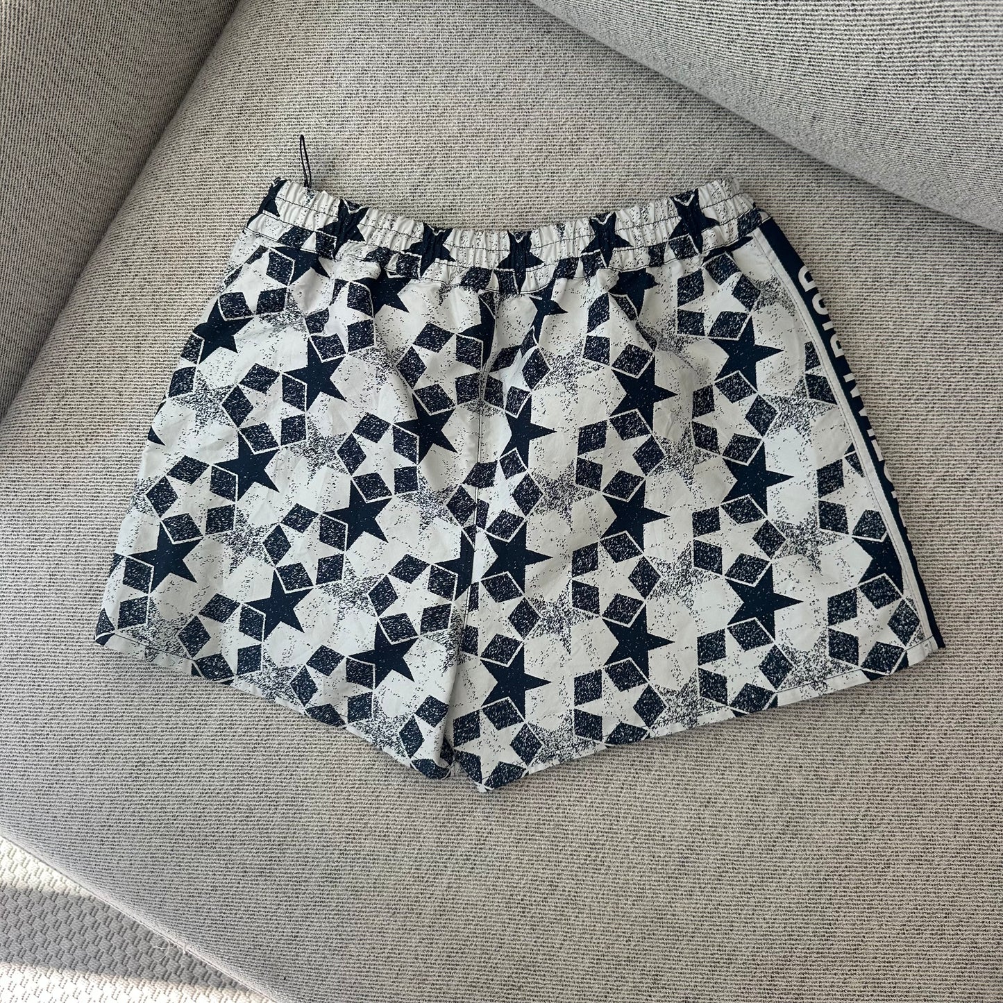 Christian Dior Oblique Star Print Shorts White Navy – IT 36 / UK 8. Brand New
