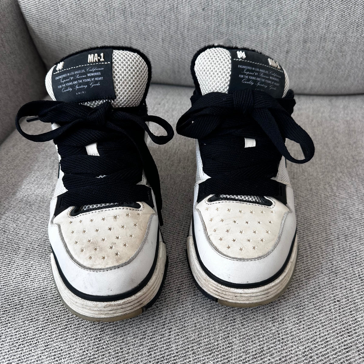 Amiri MA-1 White & Black Low Trainers – EU 40 / UK 6 Men