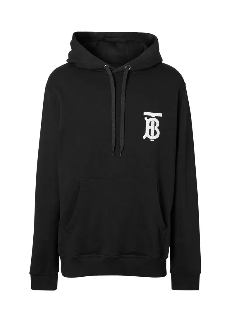 Burberry Monogram Motif ‘TB’ Cotton Hoodie – Medium