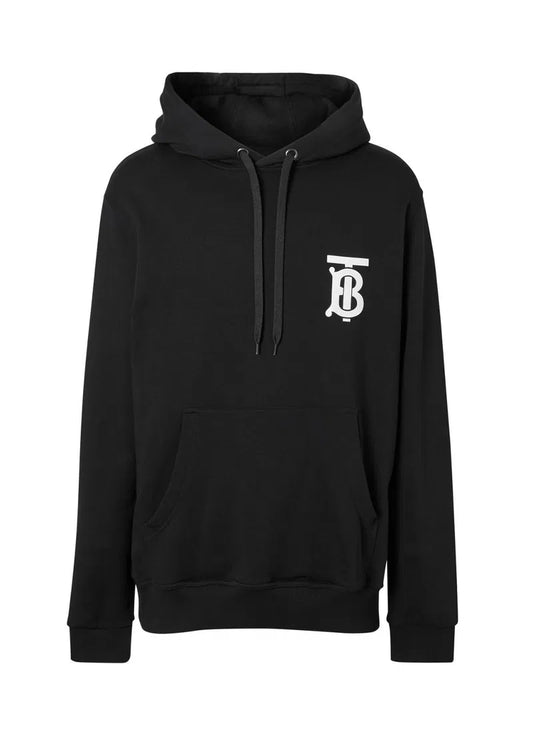 Burberry Monogram Motif ‘TB’ Cotton Hoodie – Medium