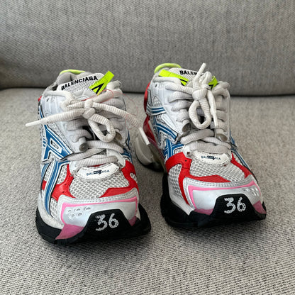 Balenciaga Runner Trainers White Blue Red – EU 36 / UK 3