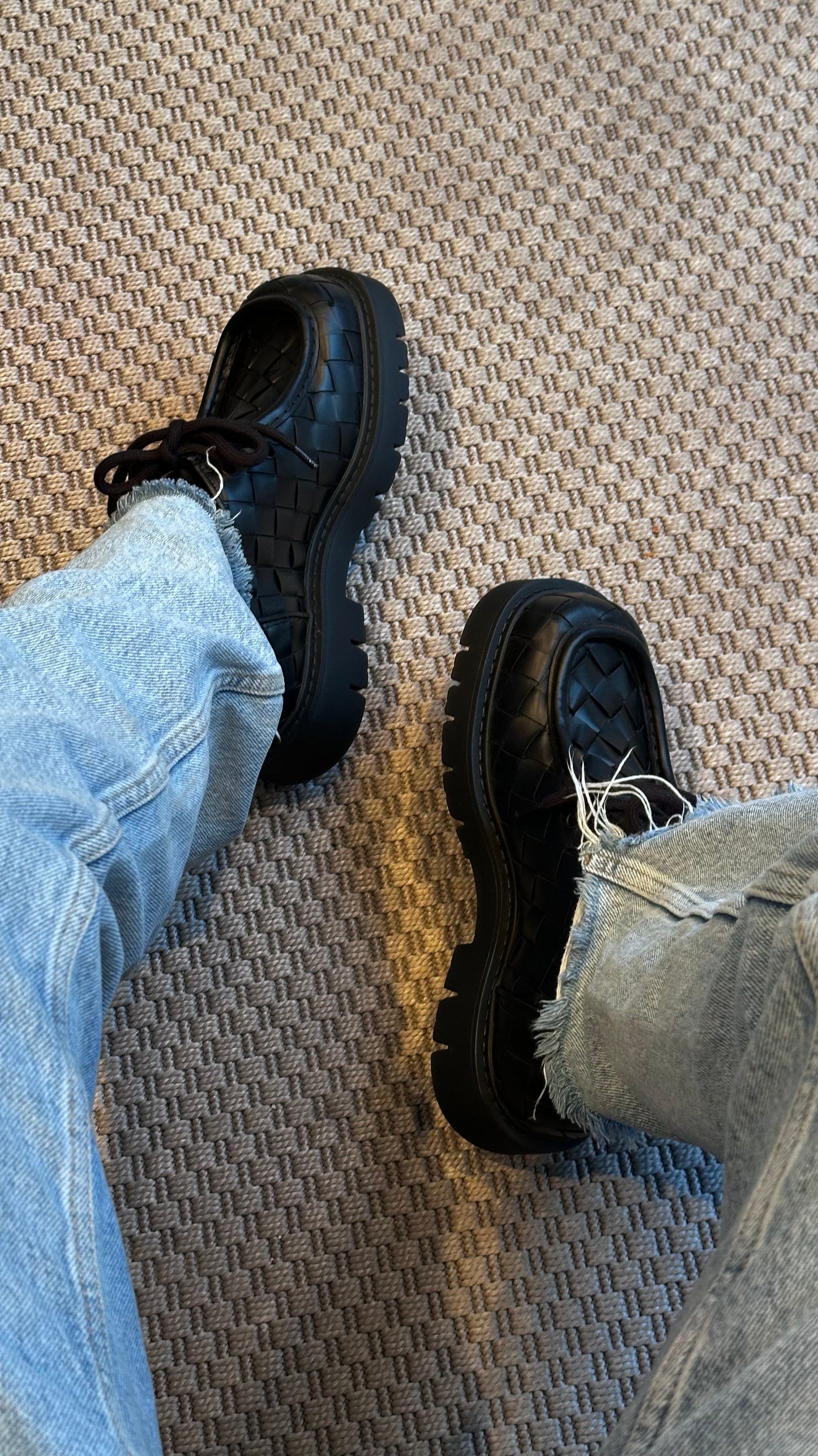 Bottega Veneta Intrecciato Leather Derby Shoes - 38/UK5