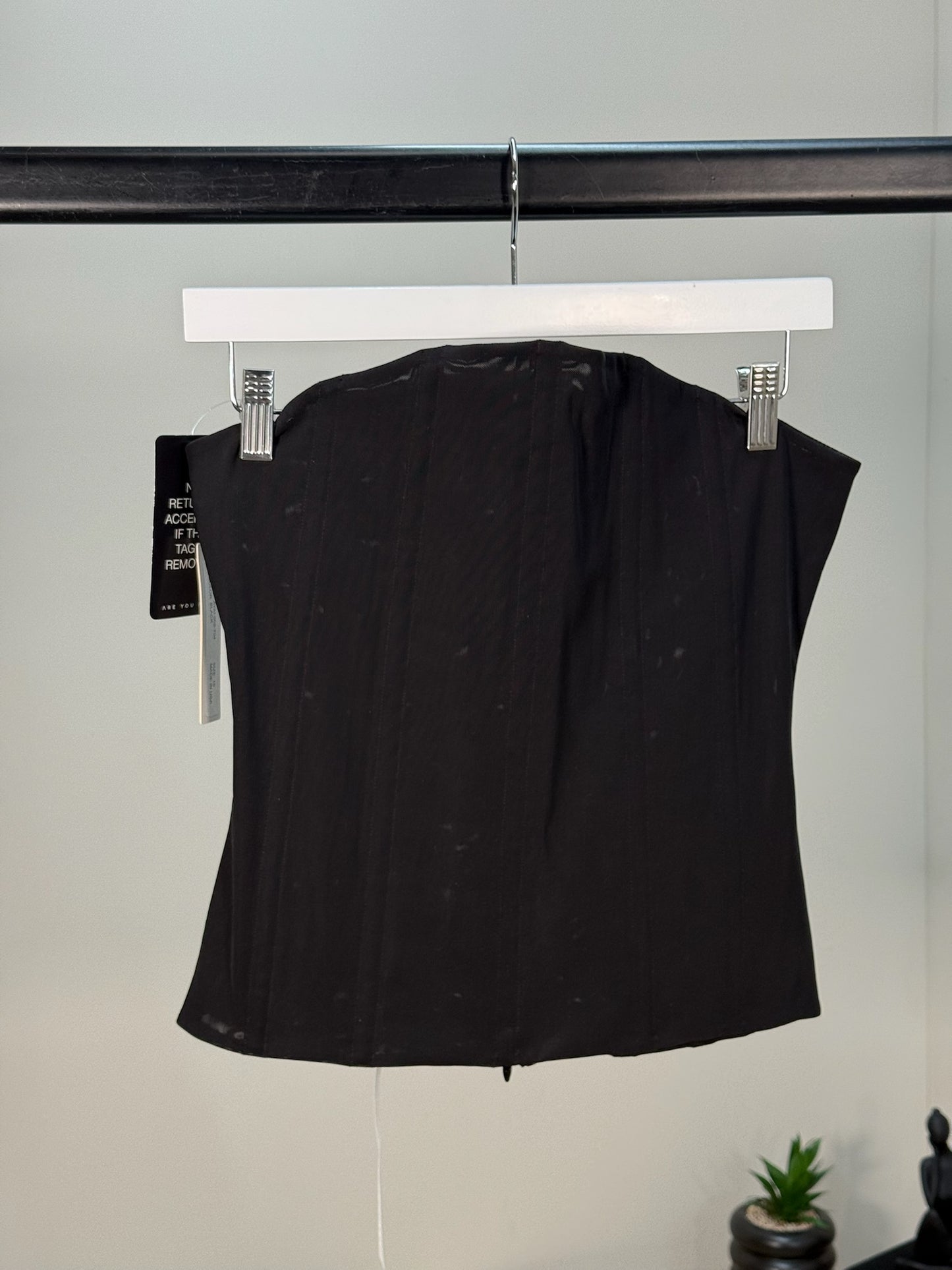 Are You Am I Sunniva Black Corset New In Tags - UK 10