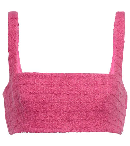 Valentino Pink Tweed Bralette UK12