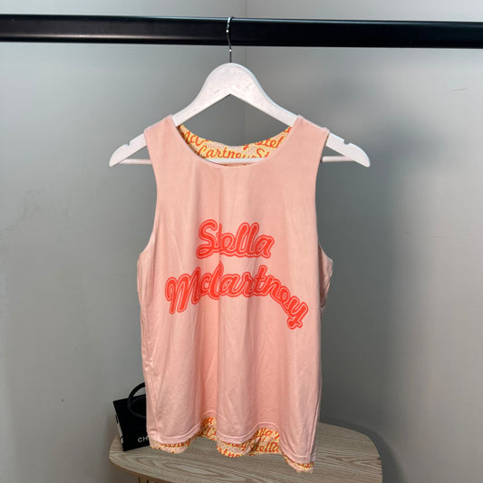 Kids Stella McCartney Reversible Pink Yellow Basketball Multi Logo Top – Age 14