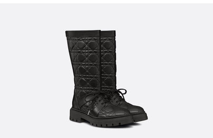 Kids Dior Black Cannage Technical Fabric Boots-  Eu 33/ UK 1