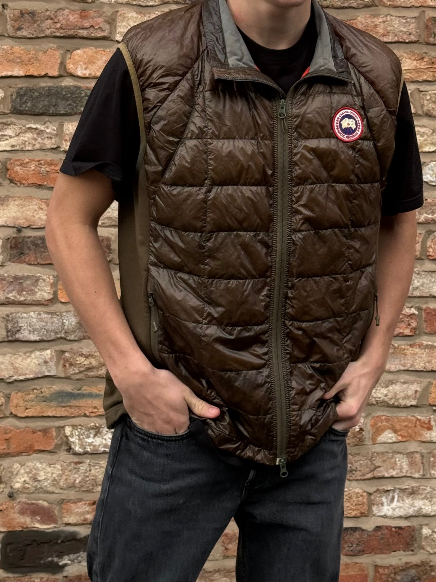 Canada Goose Khaki Padded HyBridge Lite Vest Gillet - XL