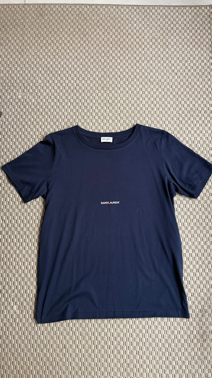 Saint Laurent Navy Blue T-Shirt – UK Small