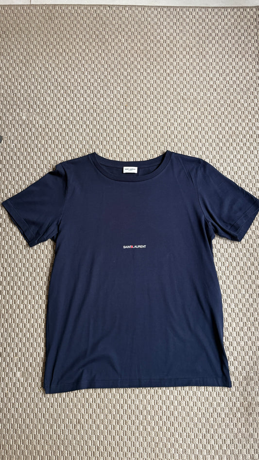 Saint Laurent Navy Blue T-Shirt – UK Small