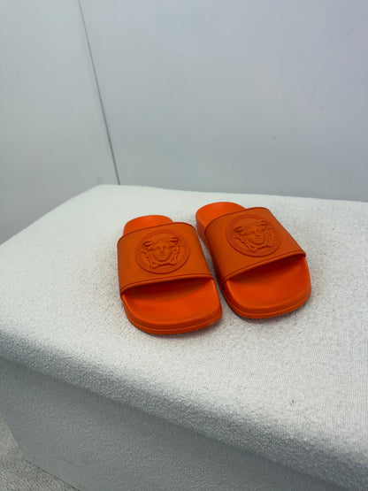 Kids Versace Orange Medusa Slider - EU 35 UK 2.5