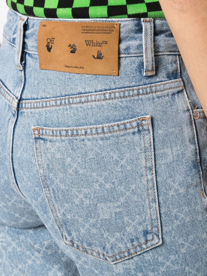 Off-White Denim Monogram Straight Jeans – W27