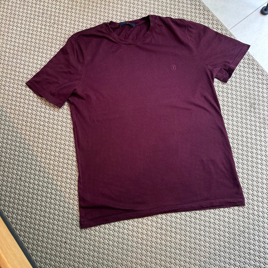 Louis Vuitton Burgundy Embossed LV Monogram T-Shirt, XXL