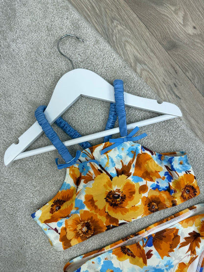 Kids Zimmermann Blue Yellow Flower Bikini -Age 8