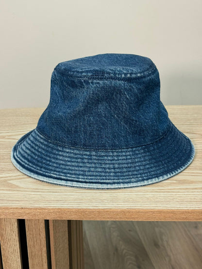 Celine Denim Logo Bucket Hat - Medium