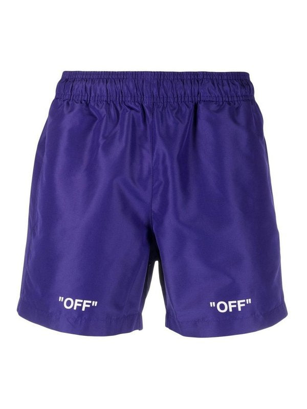 Off-White Purple Swim Shorts – XL