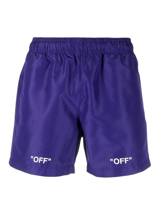 Off-White Purple Swim Shorts – XL