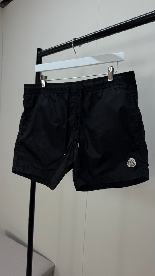 Moncler Black Logo Swimshorts - Large